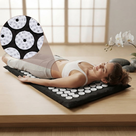 Tapis d'acupression Zenpoint noir - détail picots 33 pointes