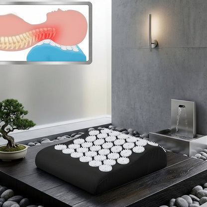 Oreiller d'acupression cervical Zenpoint noir - vue de face