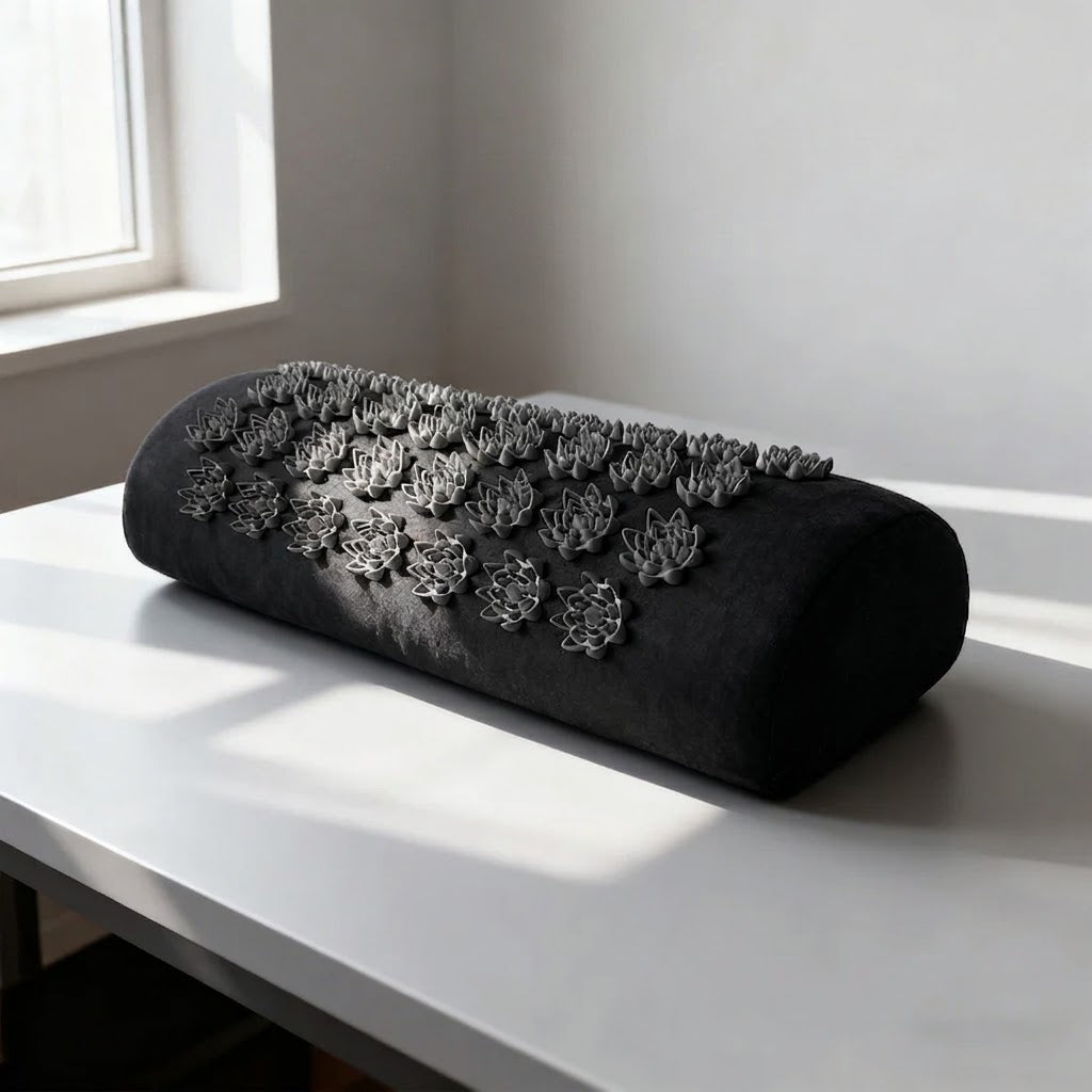 Coussin massage mousse à nœuds Zenpoint - détail des nœuds ergonomiques