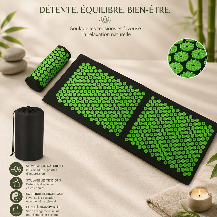 Set Intense XL Zenpoint noir et vert grand format