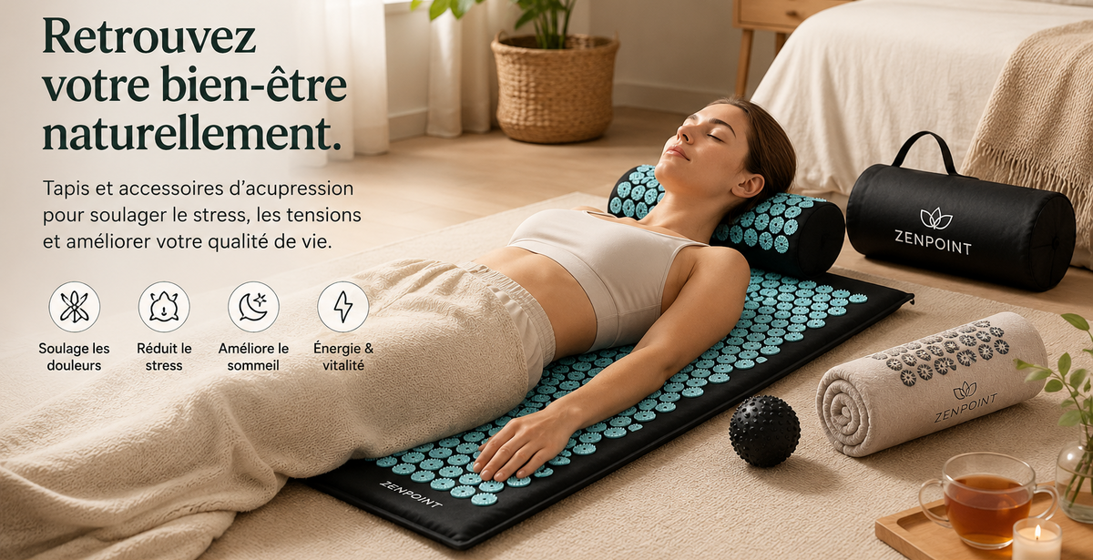 Tapis et accessoires d’acupression Zenpoint pour une routine bien-être à la maison