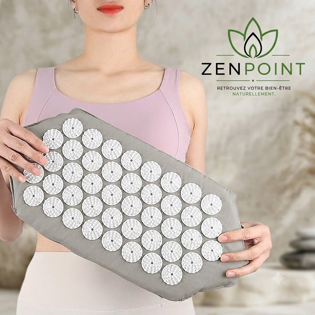 Ceinture d'acupression lombaire Zenpoint gris - vue de face