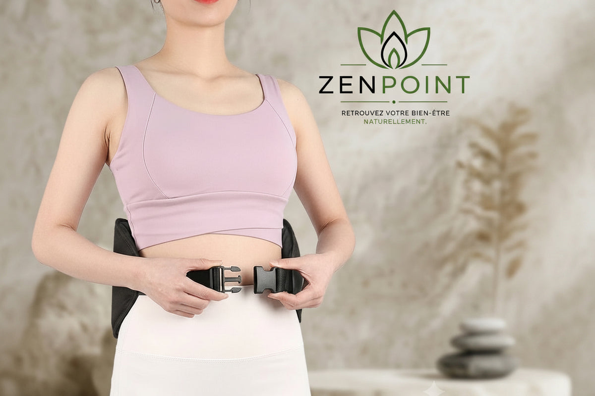 Ceinture d'acupression Zenpoint gris avec sac de transport