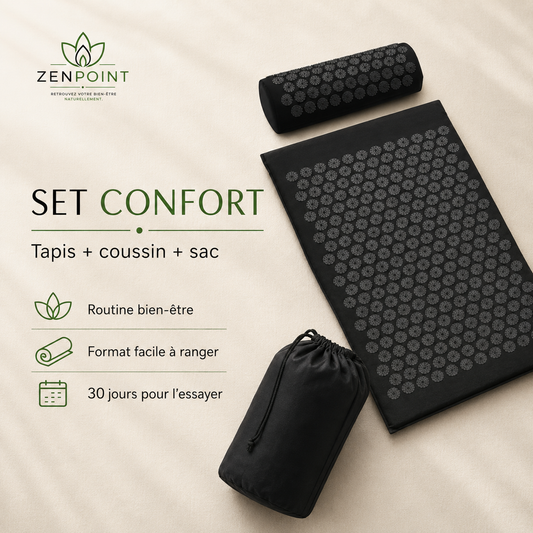 Set Confort Zenpoint avec tapis coussin et sac